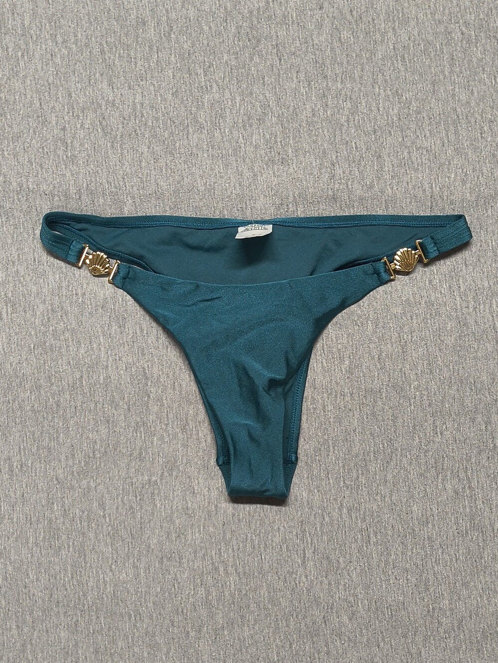 Wild Fable Women’s High‑Shine Side‑Shell Low‑Rise High‑Leg Dark Teal Green (M)